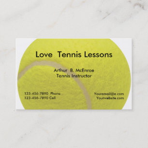 Tenniskursinstruktör Visitkort