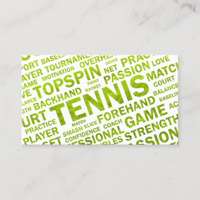 Tennislagledarevisitkort Visitkort (Framsida)