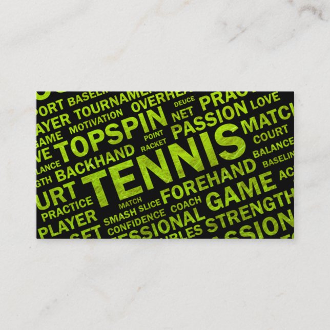 Tennislagledarevisitkort Visitkort (Framsida)