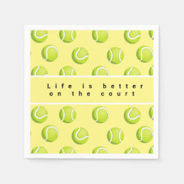 Tennislivet är bättre på gulten pappersservett