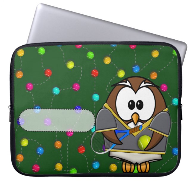 tennisman uggla laptop sleeve (Framsidan)