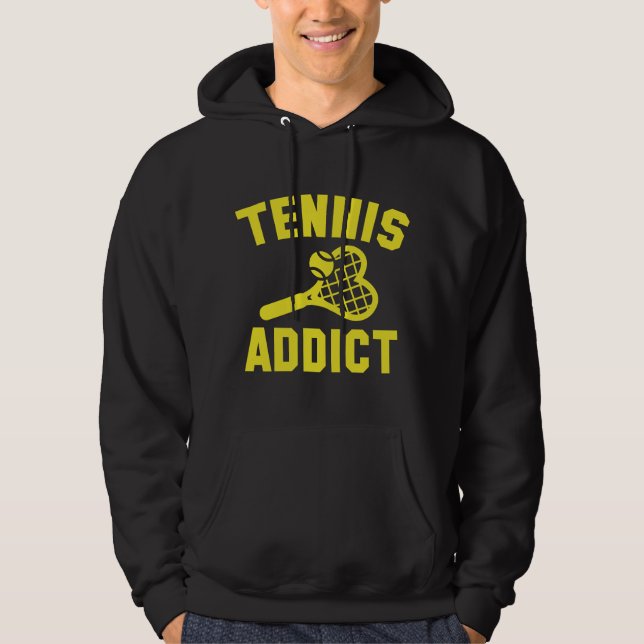 Tennisnarkoman Hoodie (Framsida)