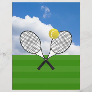 Tennisplan & TENNISRACKETER Reklamblad
