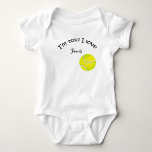 Tennispresenter för Baby Shower för Tennis Player T Shirt