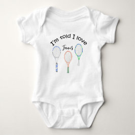 Tennispresenter för Baby Shower för tennis Player T Shirt