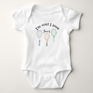 Tennispresenter för Baby Shower för tennis Player T Shirt