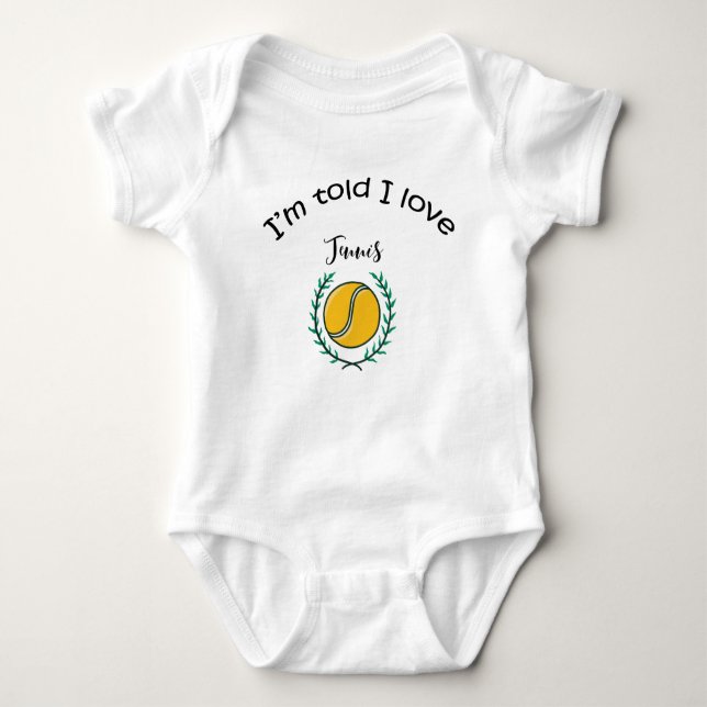 Tennispresenter för Baby Shower för tennsspelande  T Shirt (Framsida)