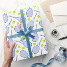 Tennispresentpapper, racket- och bollpresentpapper