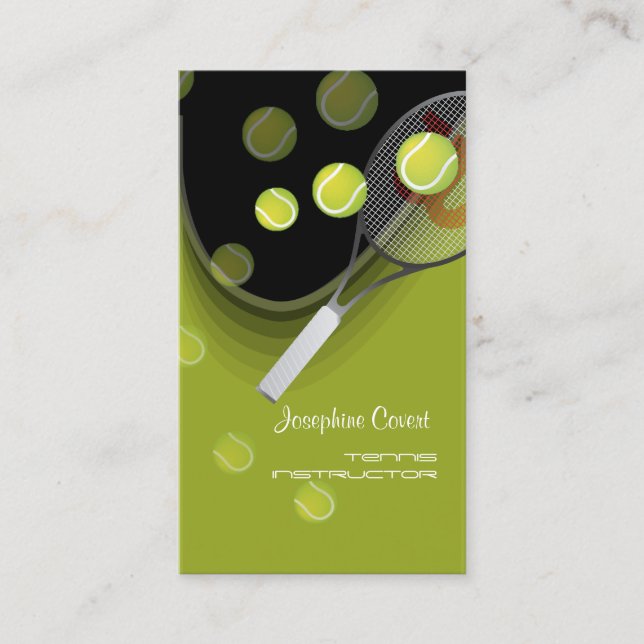 Tennispro, tennisinstruktörer affärskort visitkort (Framsida)