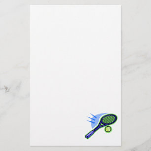 Tennisracket & boll brevpapper