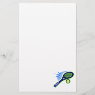 Tennisracket & boll brevpapper