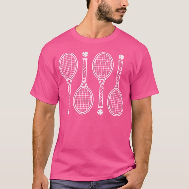 Tennisracket Bollar T Shirt (Framsida)