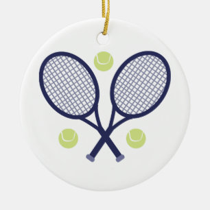 Tennisracket Julgransprydnad Keramik