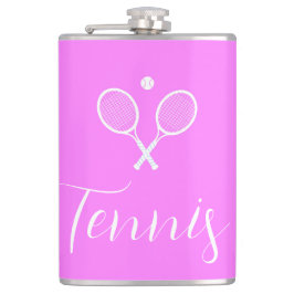 Tennisracket och boll djuprosa  fickplunta