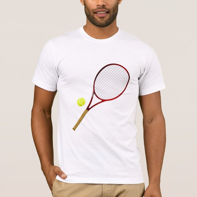 Tennisracket och boll t shirt (Framsida)