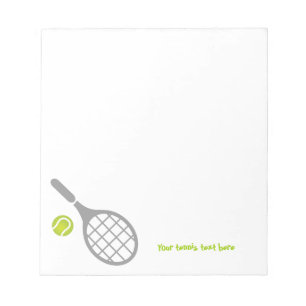 Tennisracket- och bollanpassningsbar anteckningsblock