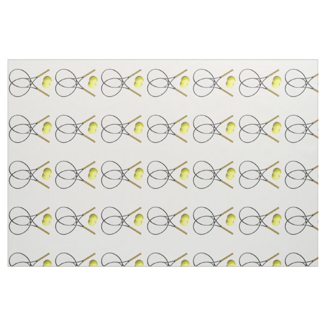 Tennisracket och bollar tyg (Fat Quarter)
