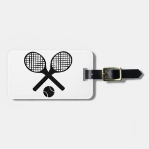 Tennisracket och tennisboll bagagebricka