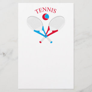 Tennisracket och tennisboll flygblad