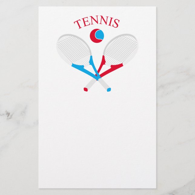 Tennisracket och tennisboll flygblad (Framsidan)