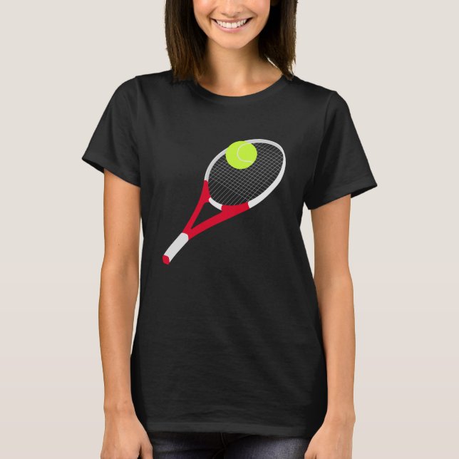 Tennisracket och tennisboll t shirt (Framsida)
