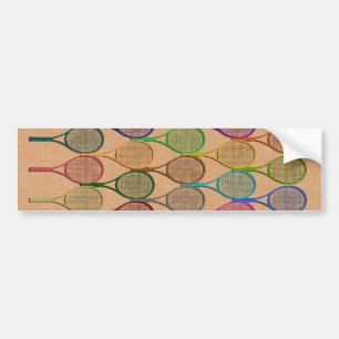 TENNISRACKETAR I FÄRG Bildäckslapp Bildekal