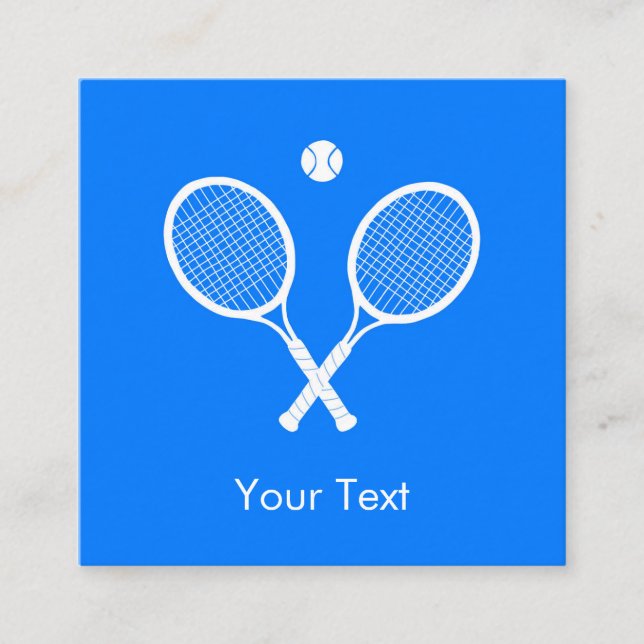 Tennisracketar med Boll Ultramarine Blue-Anpassnin Tilläggskort (Framsida)