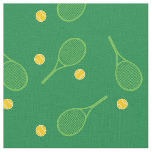 Tennisracketar på gröntens bakgrund tyg