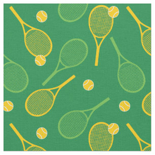 Tennisracketar på gröntens bakgrund tyg