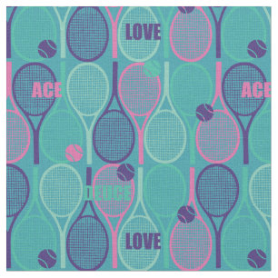 Tennisracketar på mynningens bakgrund tyg