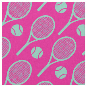 💗 🤩 🎾 tennisracketar på rosa - ny tyg