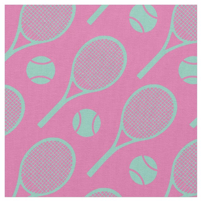 💗 🤩 🎾 tennisracketar på rosans bakgrund tyg (Närbild)
