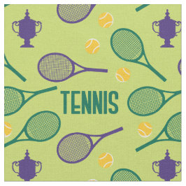 Tennisracketar på saftig grönt - anpassade! tyg