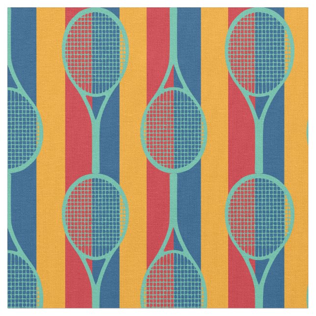 Tennisracketar på stripbakgrund 2 tyg (Närbild)