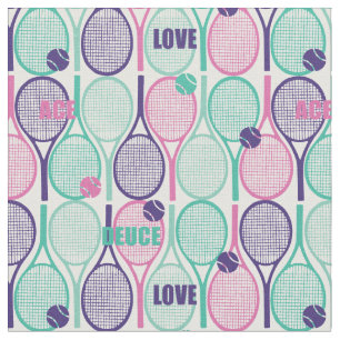 Tennisracketar på vit bakgrund tyg