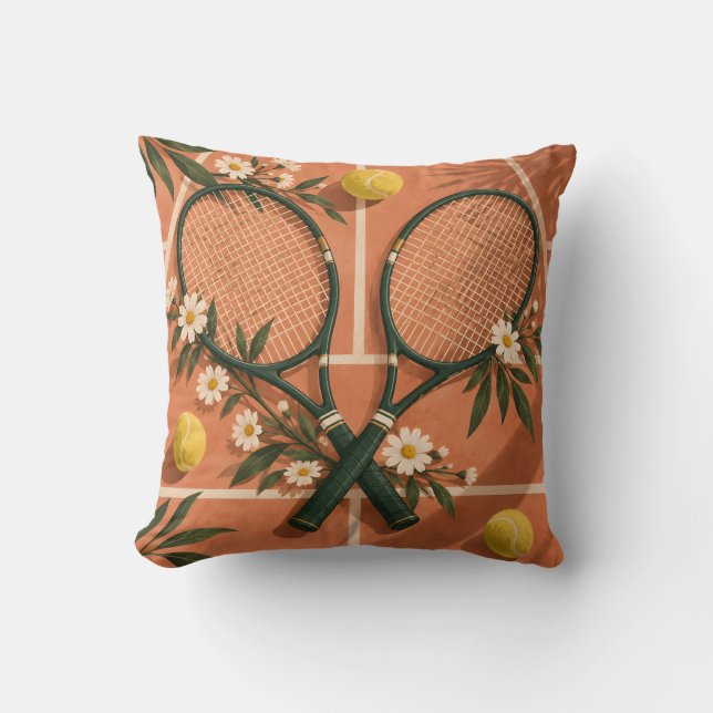 Tennisrackethelgpattern Kudde (Framsida)