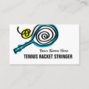Tennisracketsträngarens visitkortsmall visitkort