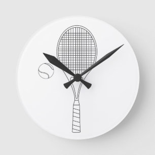 Tennisracketväggen tar tid på rund klocka