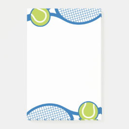 Tennisracquet och boll post-it block
