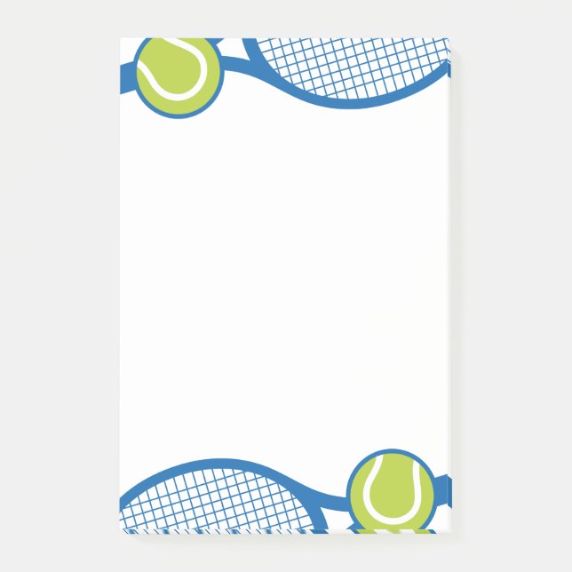 Tennisracquet och boll post-it block (Framsida)
