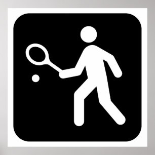 TennisRacquetballPictogram Poster