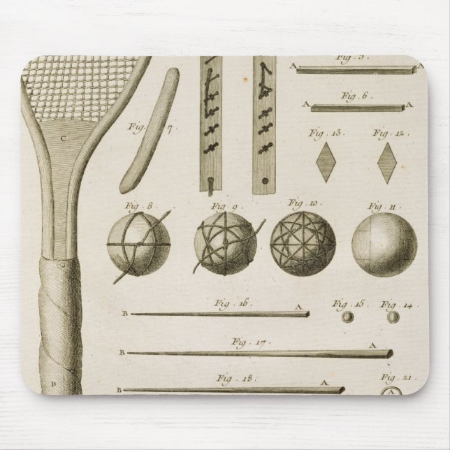 Tennisracquets- och Billiardstickrepliker, från Musmatta (Framsidan)