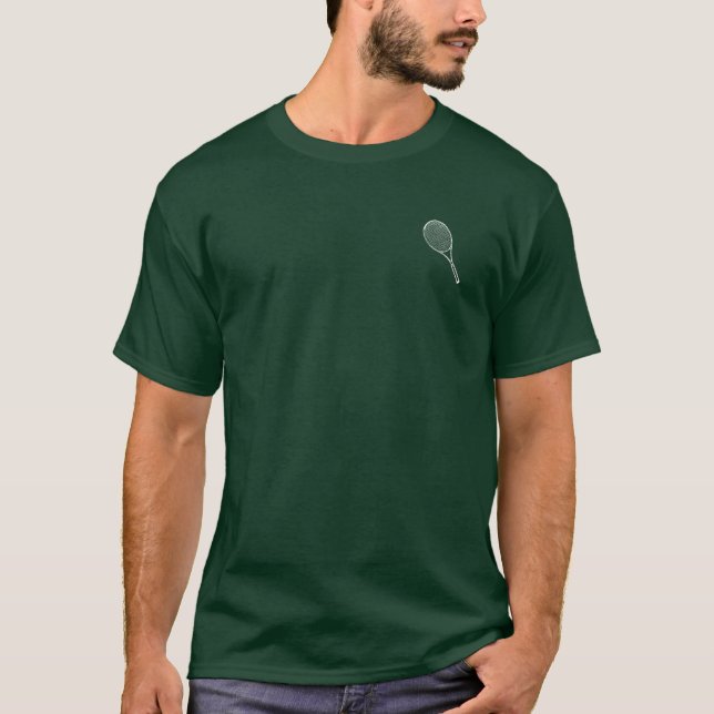 tennisracquets och boll t-shirt (Framsida)