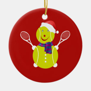 Tennissnögubbe Julgransprydnad Keramik