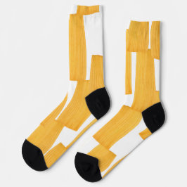 Tennissocken mit gelber Farbcollage