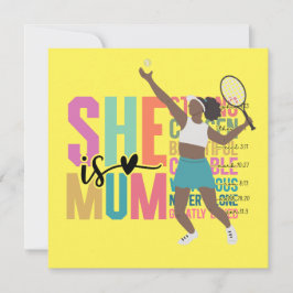 Tennisspel, Set, Match: Tennis-Mamma Mors Dag Julkort