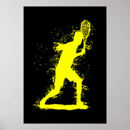 Tennisspelare - Abstrakt Akvarellkonst Poster