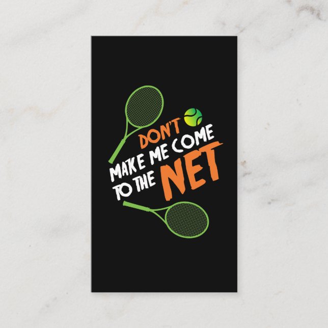Tennisspelare för tennisgåvaidé visitkort (Framsida)