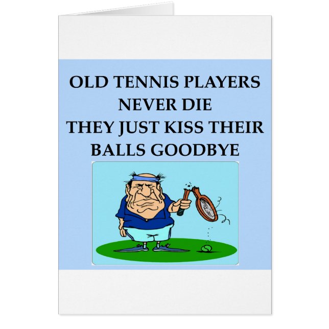 Tennisspelare Hälsningskort (Framsidan)