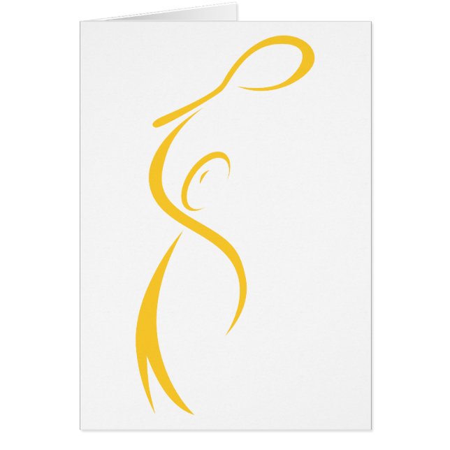 Tennisspelare Hälsningskort (Framsidan)